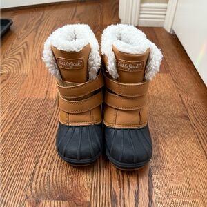 Cat & Jack Denver Snow Boots , Brown and Black Boots with White Lining